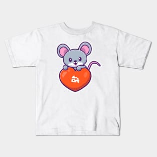 Cute rat love Kids T-Shirt